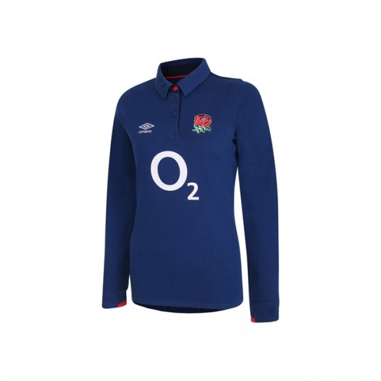 Camisola Inglesa Rugby Classic Mulher Equipamento Segundo 2020-2021 Manga Comprida